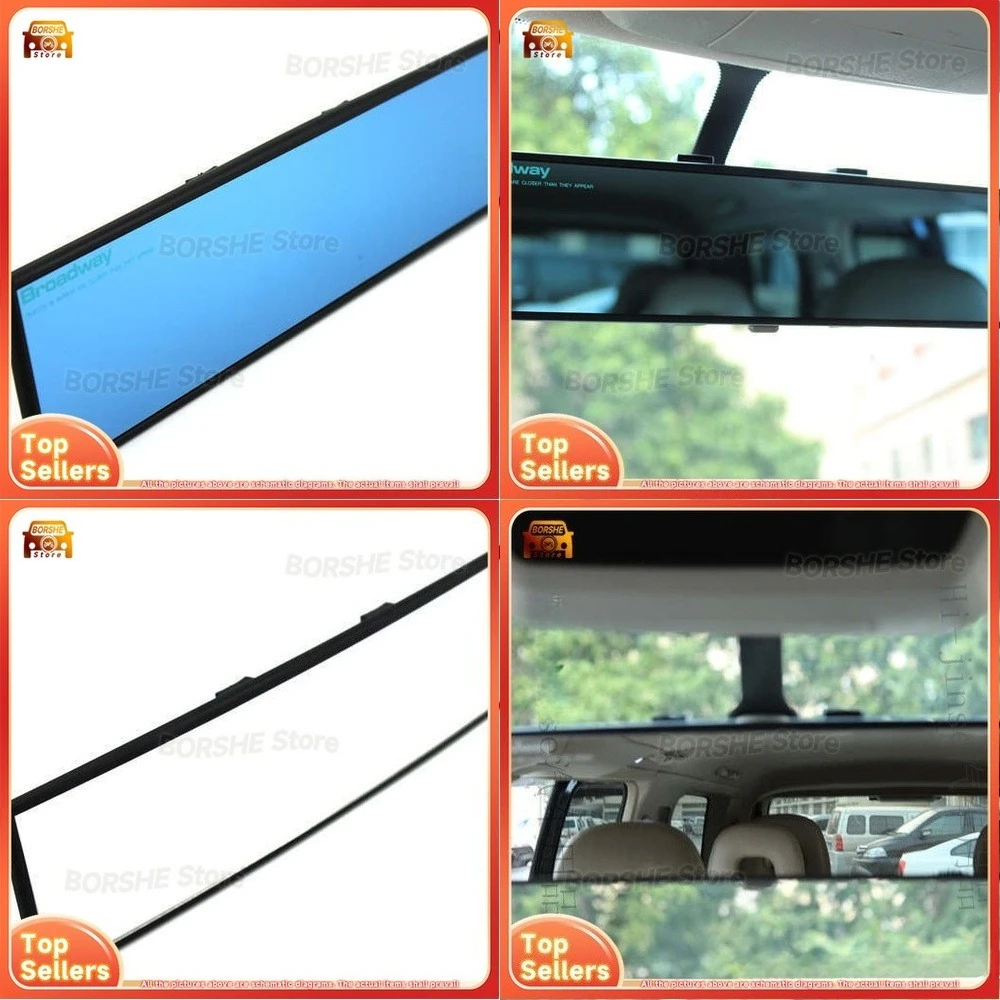 

2026 Suitable for Car Models Auto Interior Anti Glare Wide Angle Blue Mirror Enhanced Safety Driving Rearview Mirror