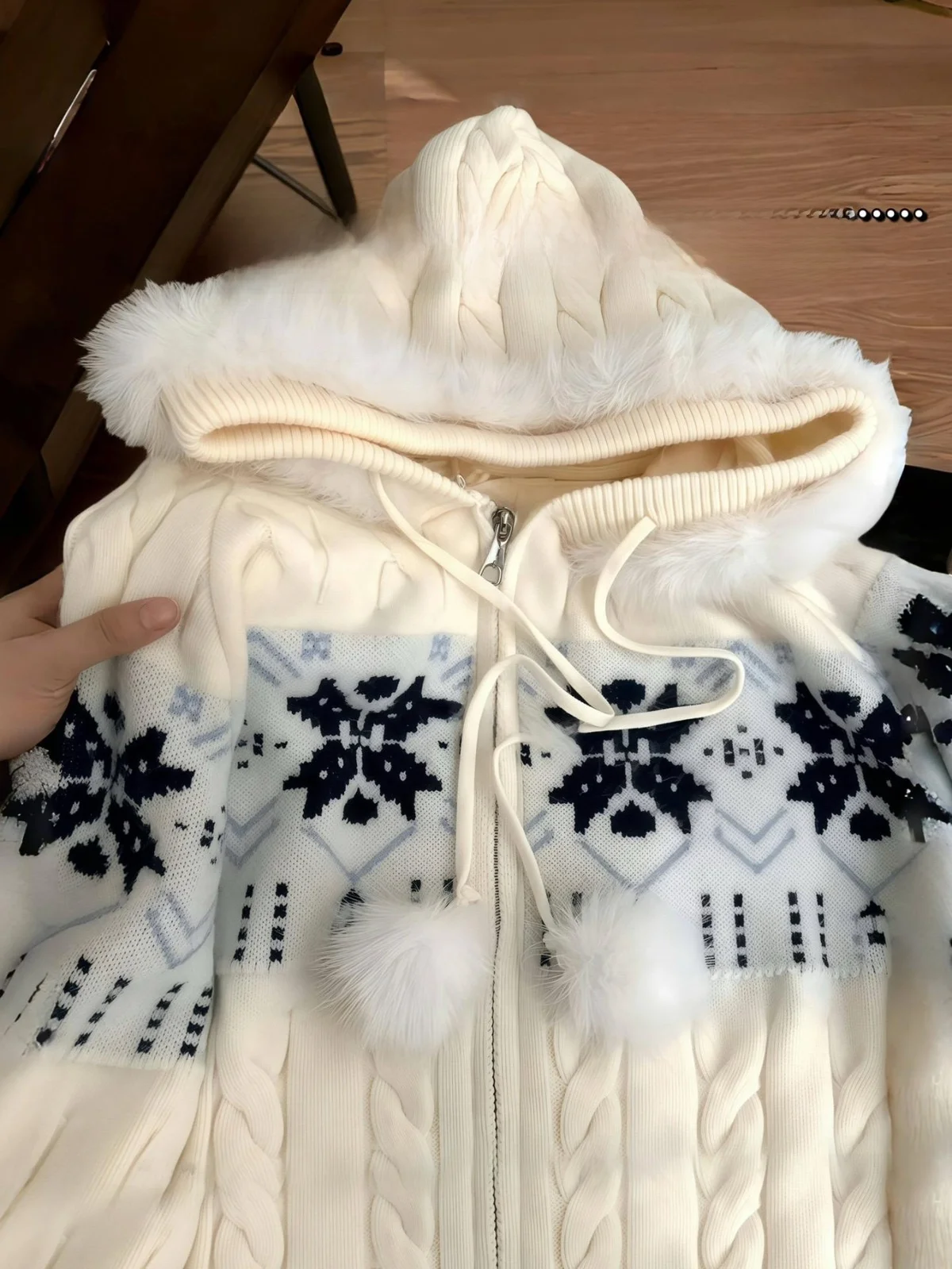 

Свободная корейская толстовка с капюшоном для мужчин и женщин Fce Island, мягкий уютный вязаный свитер, осень-зима, винтажная теплая повседневная верхняя одежда