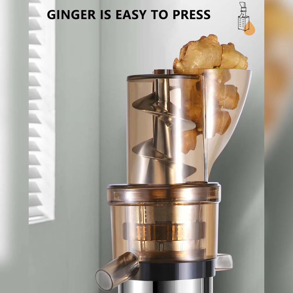 Spremiagrumi elettrico commerciale da 1500W spremiagrumi multifunzionale per uso domestico senza filtro facile da pulire di grande diametro