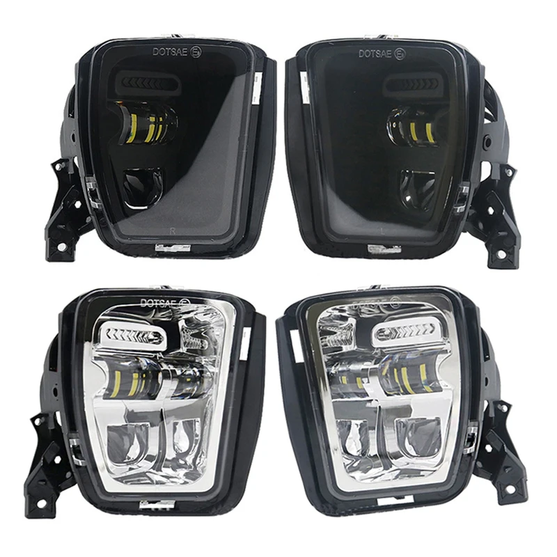 For Dodge Ram 1500 (2013-2018) LED Fog Lights White DRL, Waterproof Bumper Driving Lamps