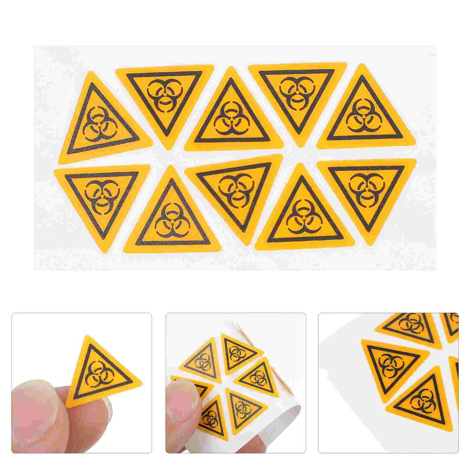 10 Pcs Label Warning Sticker Stickers Sign Decals Nail Caution Infection for Labs Biosafety Applique The Labels