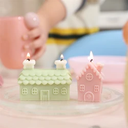 Bowan Nicole Gezellig Miniatuur Huis Kaars Siliconen Mal 3d Sprookje Gebouw Aroma Kaars Maken Interieur