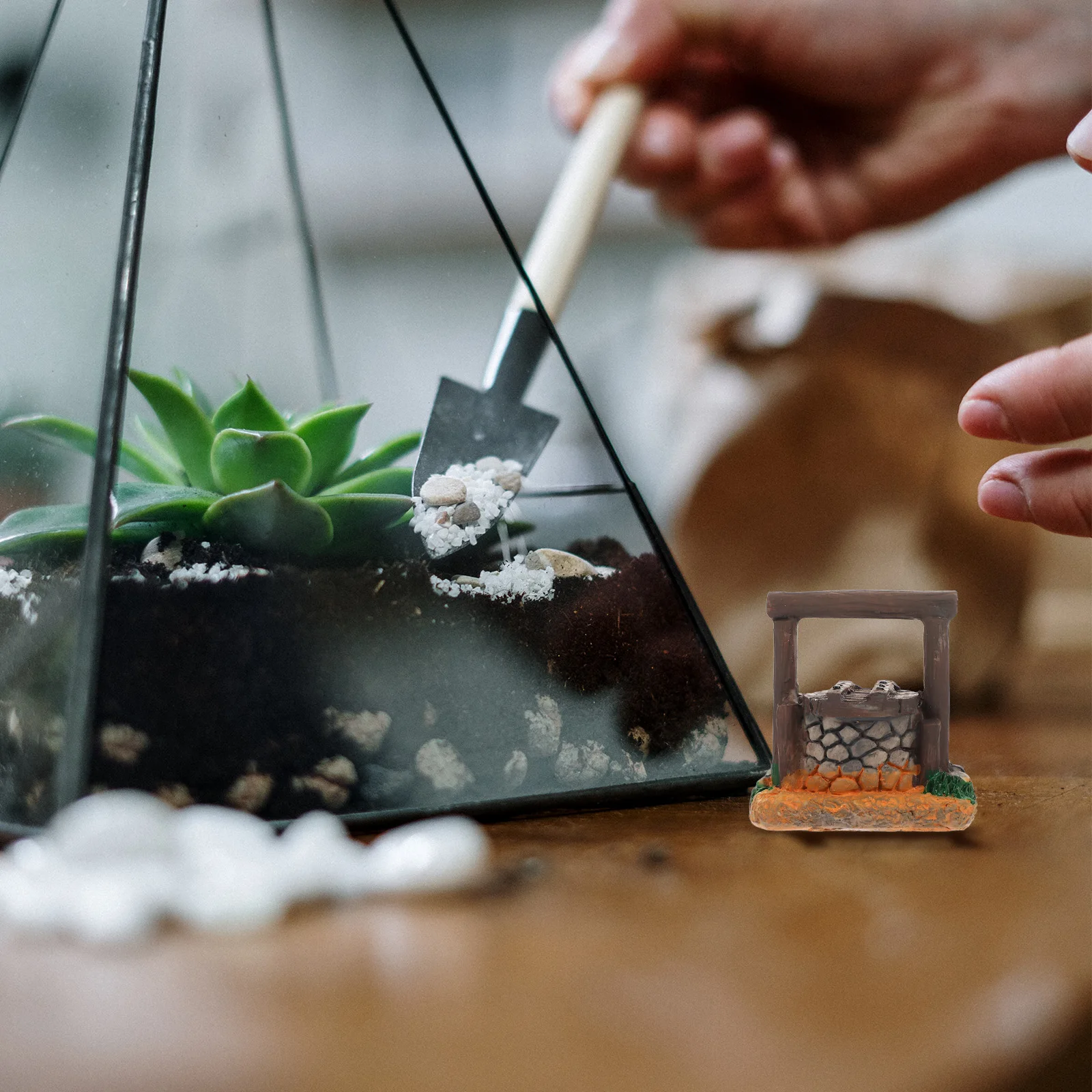 

Well Miniature Resin Decorations Realistic H crafted Safe Kids DIY naments Indoor Plants Accessories Water Well