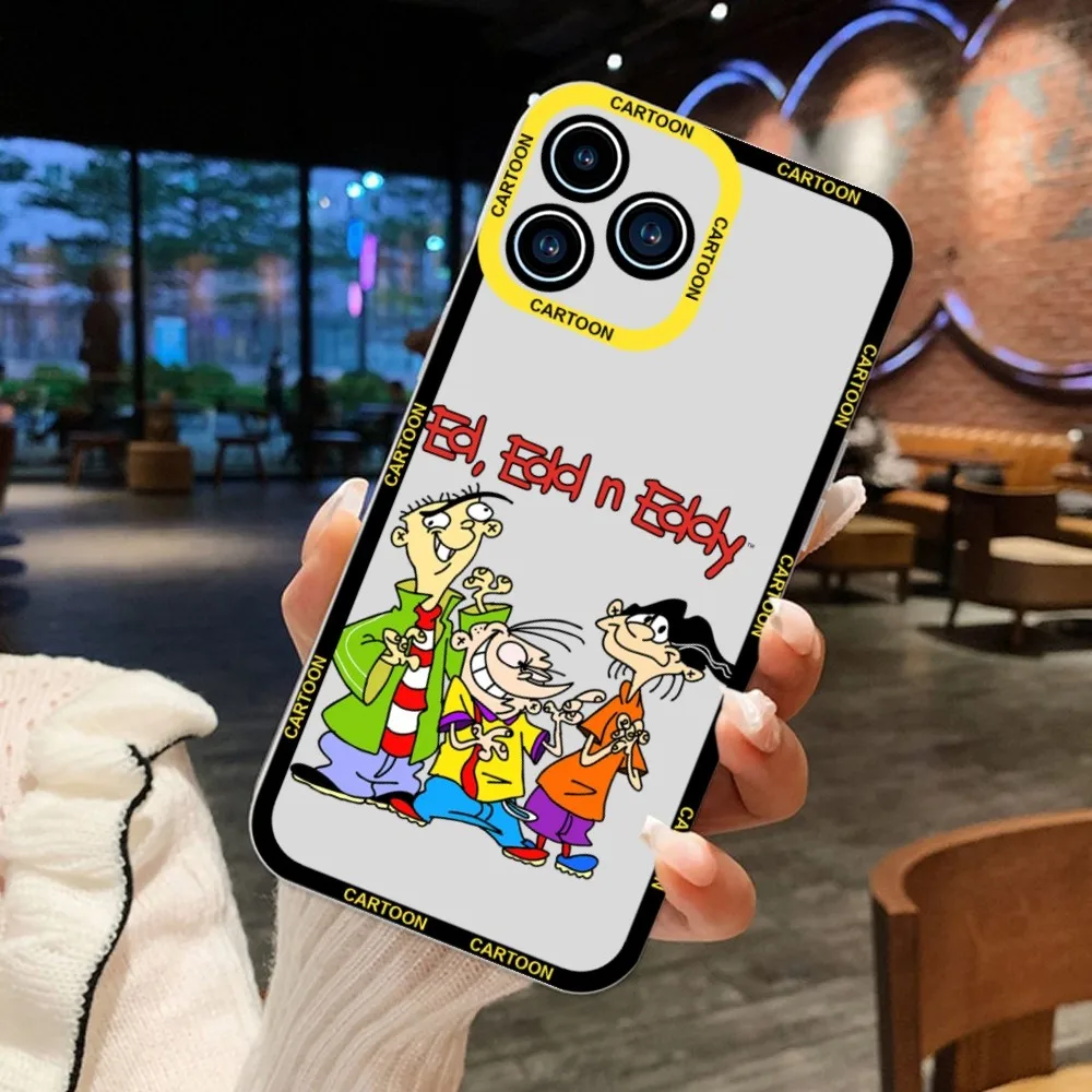 Cartoon Ed Edd N Eddy Phone Case For Samsung Galaxy S23 S22 S21 S20 S10 Plus lite Ultra Transparent Shell