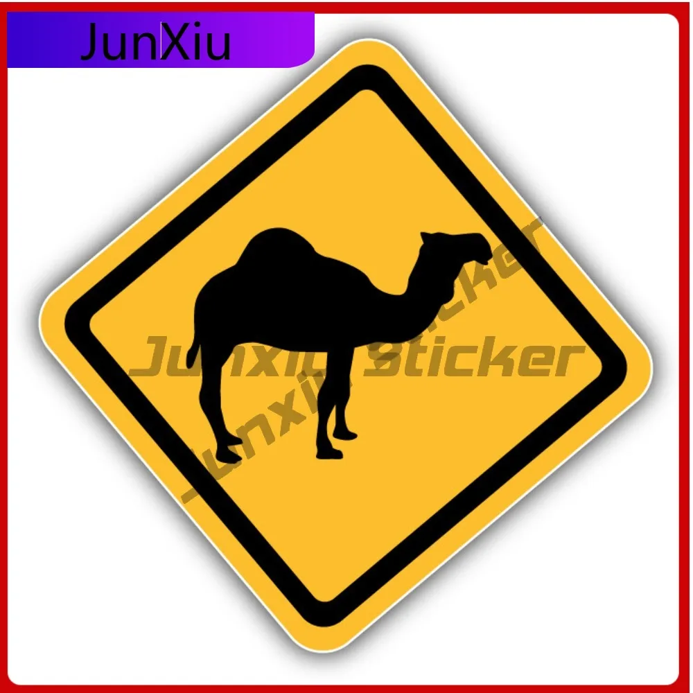 

Camel Warning Sign Eye Catching Premium Waterproof Classic Window Decal Decoration Vinyl Car Laptop Bumper Auto Exterior
