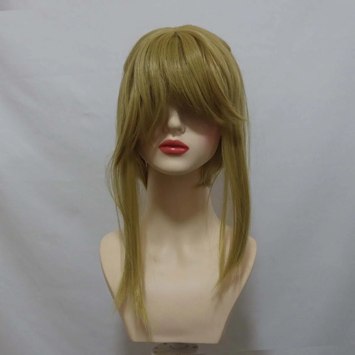 Parrucca sintetica resistente al calore bionda corta per cosplay di Halloween da uomo