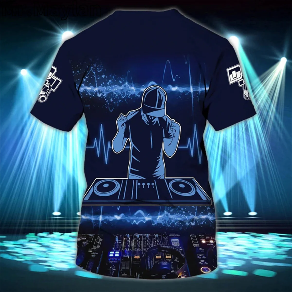 Personalized DJ Tshirt 3D Disc Jockey Tshirts Men Women Night Party Music Shirt Bar Club Uniform Best Gift For A DJ Man Tops-089