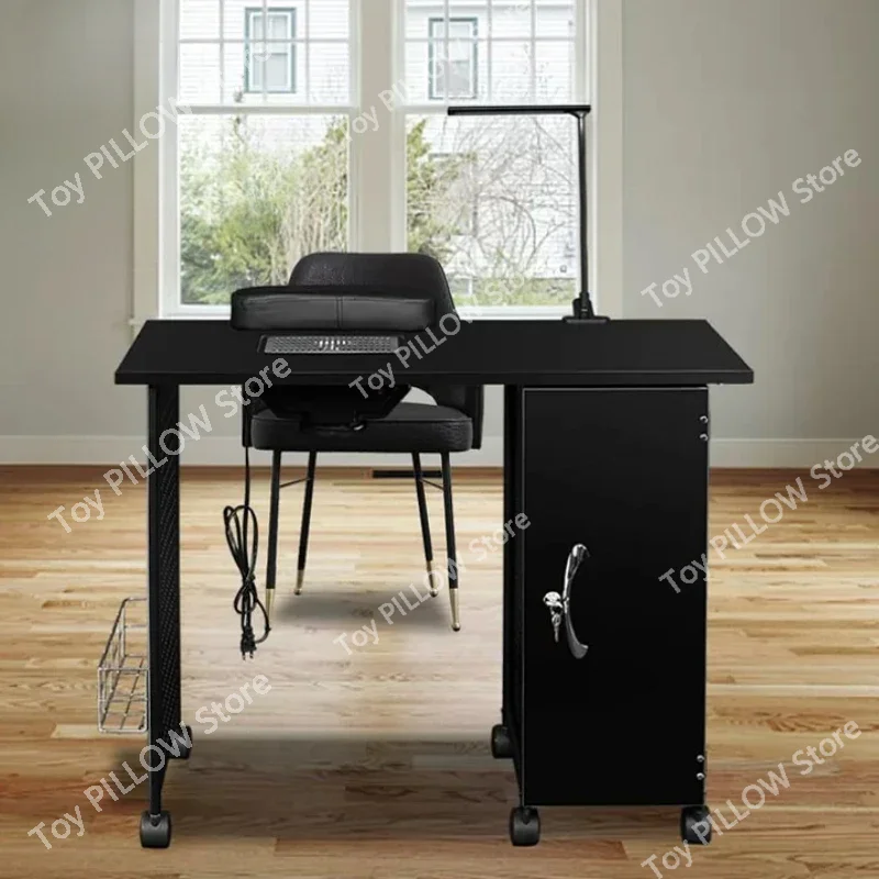 Multifunctional Simple Portable Manicure Table, Special Black Metal, Nail Desk, Exquisite Beauty,  Table Furniture