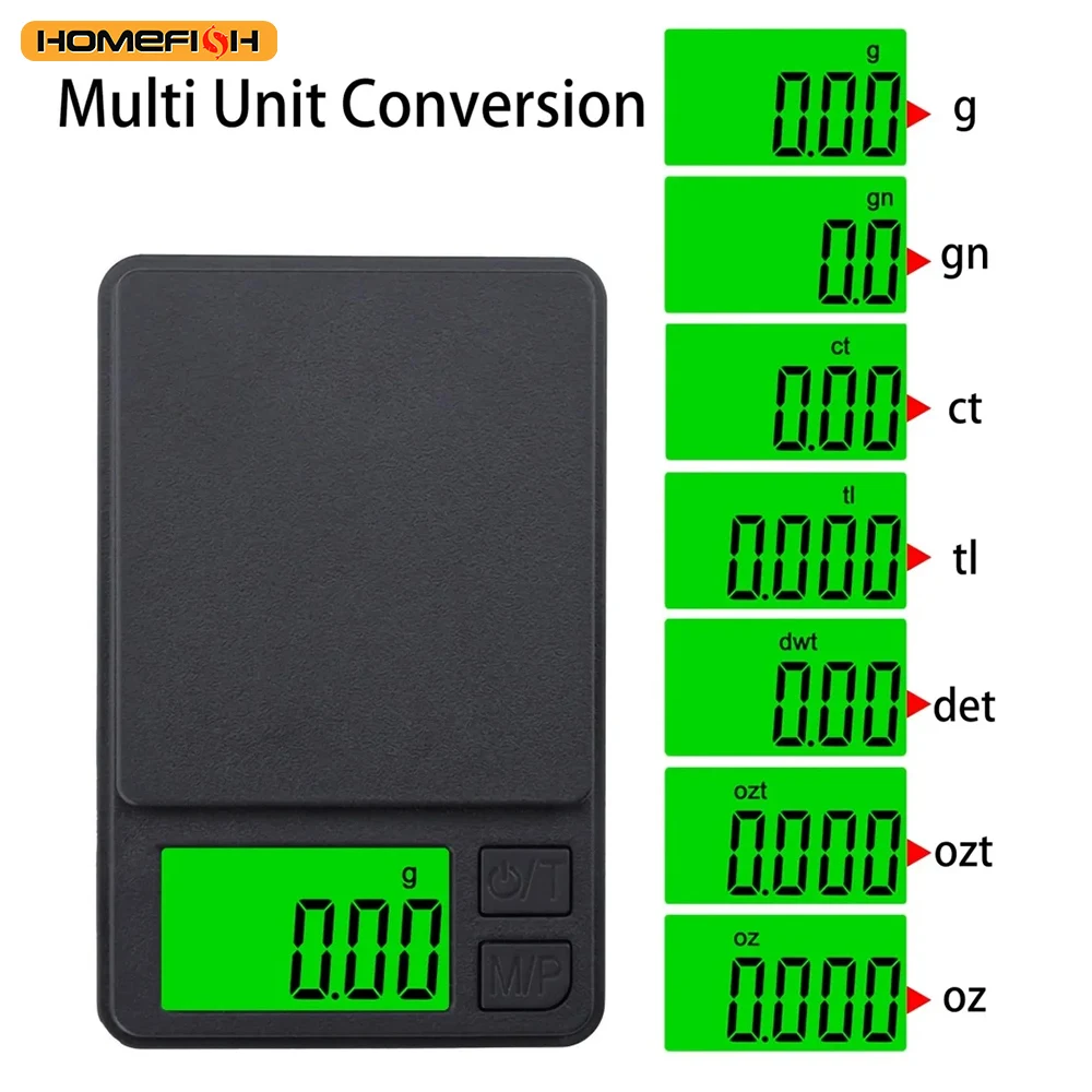 Báscula de bolsillo digital pesan báscula de gramos precisión 500g/0.01g Mini báscula de joyería