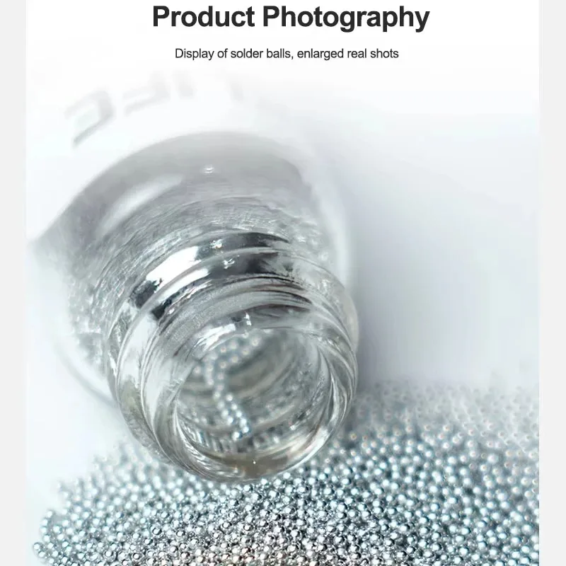 1 buah 25000 pil/botol bola solder titik leleh 180 ℃   diameter 0.2-0.65MM untuk laptop TV CPU IC chip BGA alat reballing