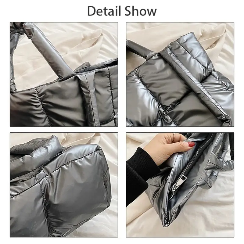 Handbag Female Large-capacity Bag Female New Tide Fashion Shoulder Bag Fall And Winter Cotton Bag Hundred Tote Bag