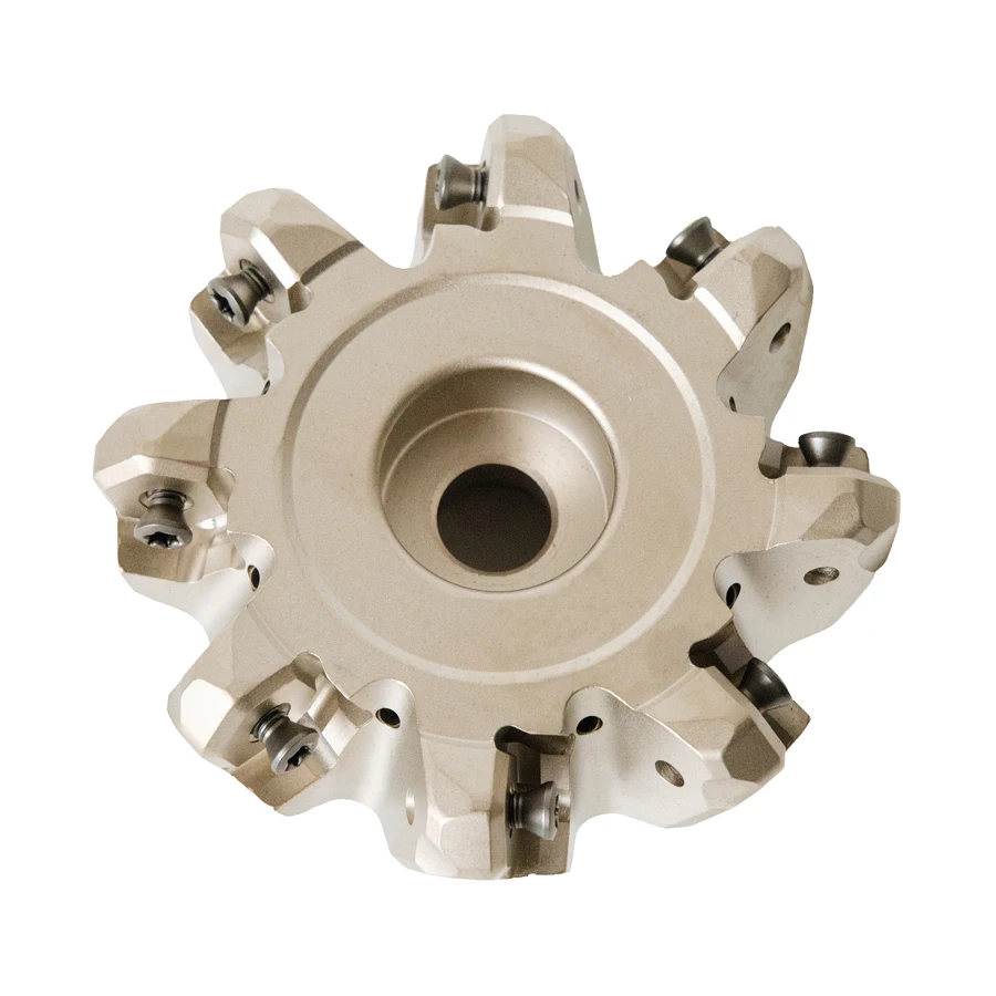 

HNMU0906 Insert 125mm Face Milling Cutter Head SHN09-125-40-10T 45 Degree Fast Feed CNC Milling Tools