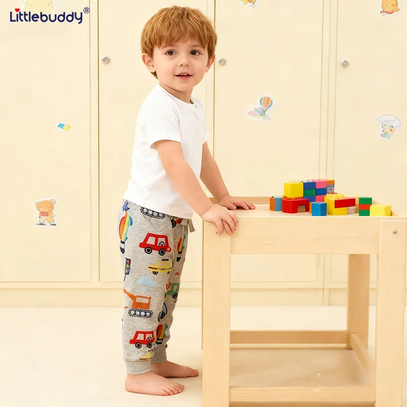 

Boys' Spring and Autumn Knitted Long Pants Cartoon Sweatshirt Pants Autumn New Style Brand Children's Clothing Pants