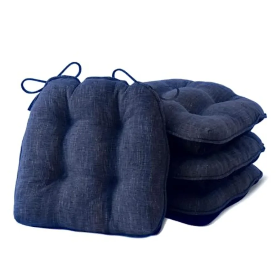 

IPYNBAP Chair Cushions for Dining Chairs Set of Kitchen Chair Cushions Chair Pads with Ties and Non Slip Backing Tufted Memory