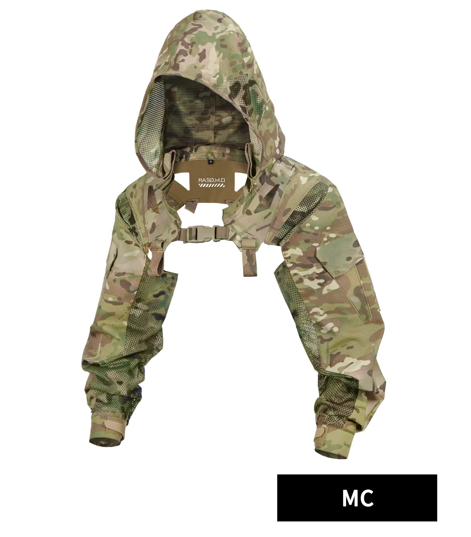 DMgear Tactical Hooded Coat Combat Uniform Long Sleeve Jacket Camouflage Black Breathable Comfortable Hunting Camping Outdoor