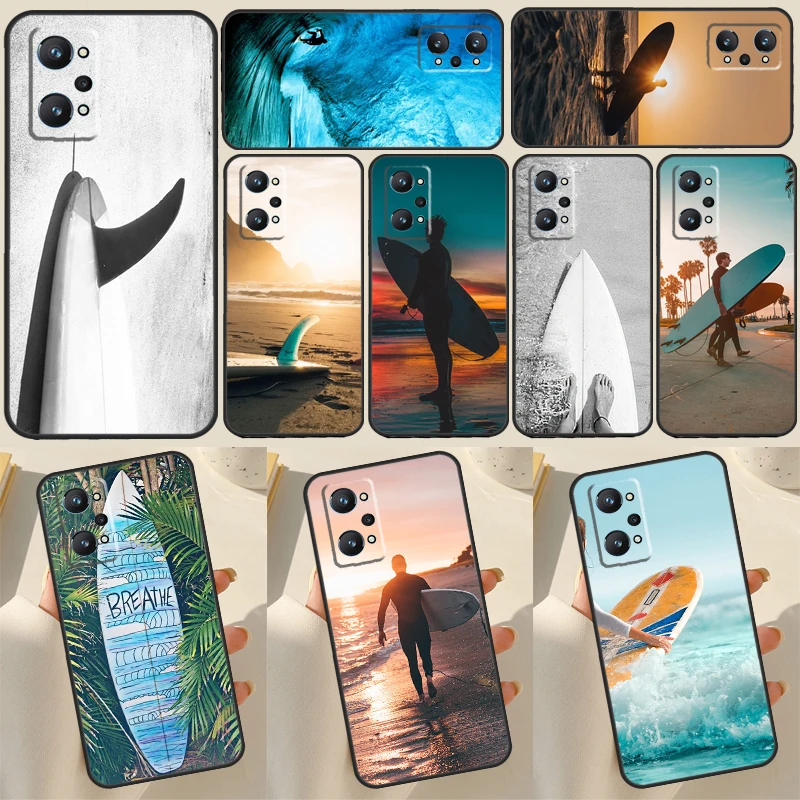 Surf Surfboard For Realme C33 C55 C35 C31 C30 C21Y GT Neo 5 10 Pro Plus OnePlus 11 Nord CE 2 3 Lite Case