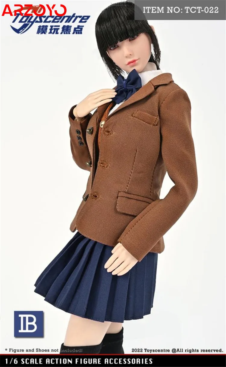 Spielzeug zentrum 1/6 Maßstab TCT-022 Schule jk Uniform weibliches Anzug hemd Falten rock Set Modell fit 12 ''Soldat Action figur Körper