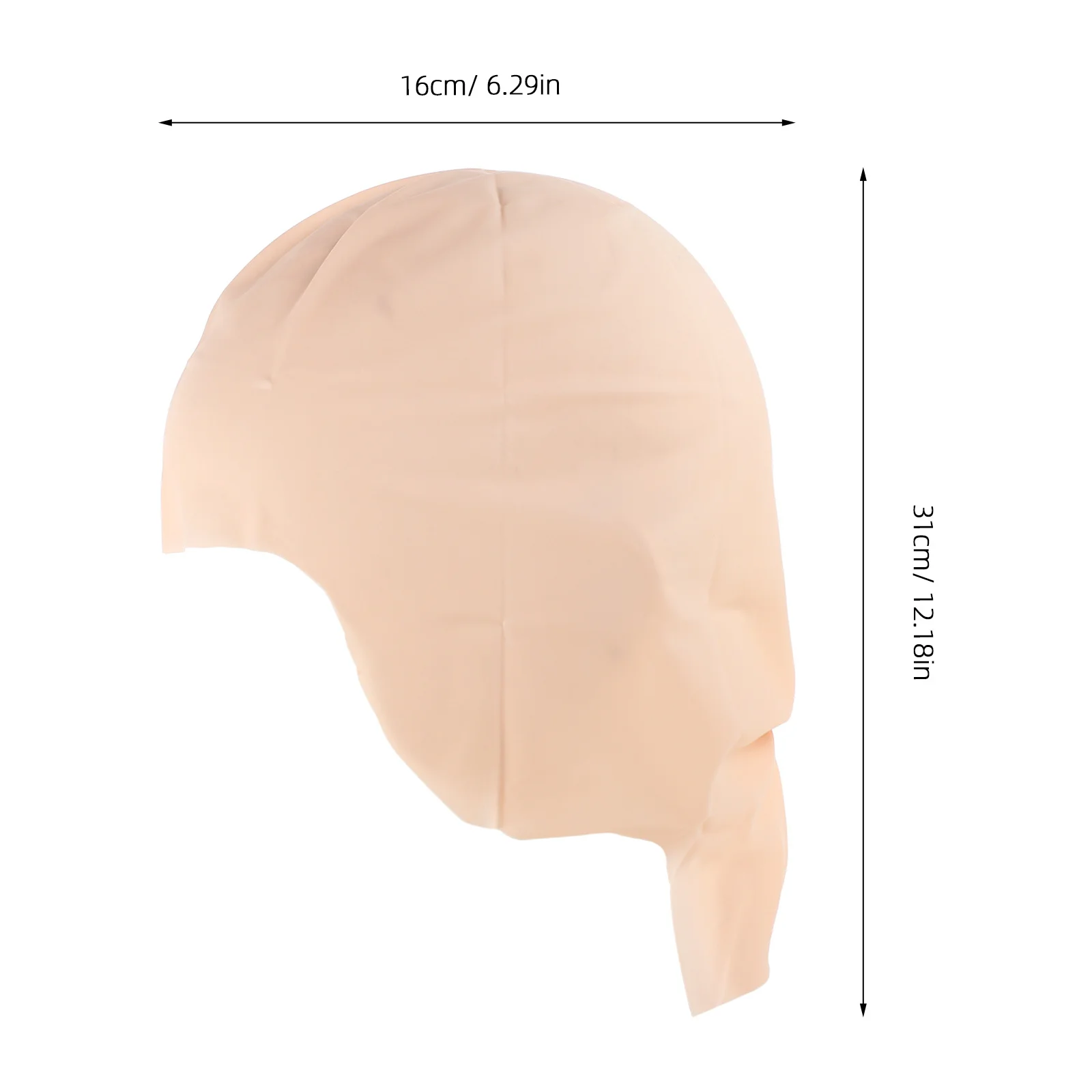 หมวกฮาโลวีนแบบเรียบ 3 ชิ้น สีน้ำตาล ทำจากยางลาเท็กซ์ ตาข่ายเหมือนจริง ไร้รอยต่อ สำหรับคอสเพลย์ แต่งหน้า อุปกรณ์เสริมสำหรับผู้ใหญ่ ให้ลุคชายชรา