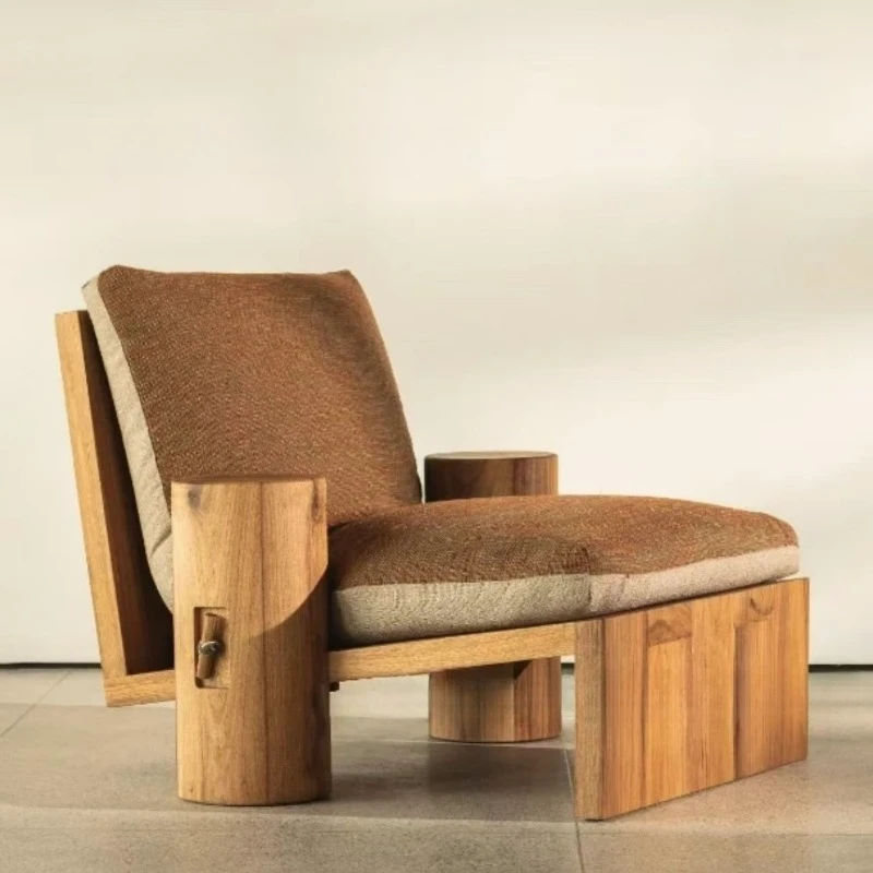 

Nordic fashion solid wood ash wood creative leisure living room home balcony fabric single sofa chair