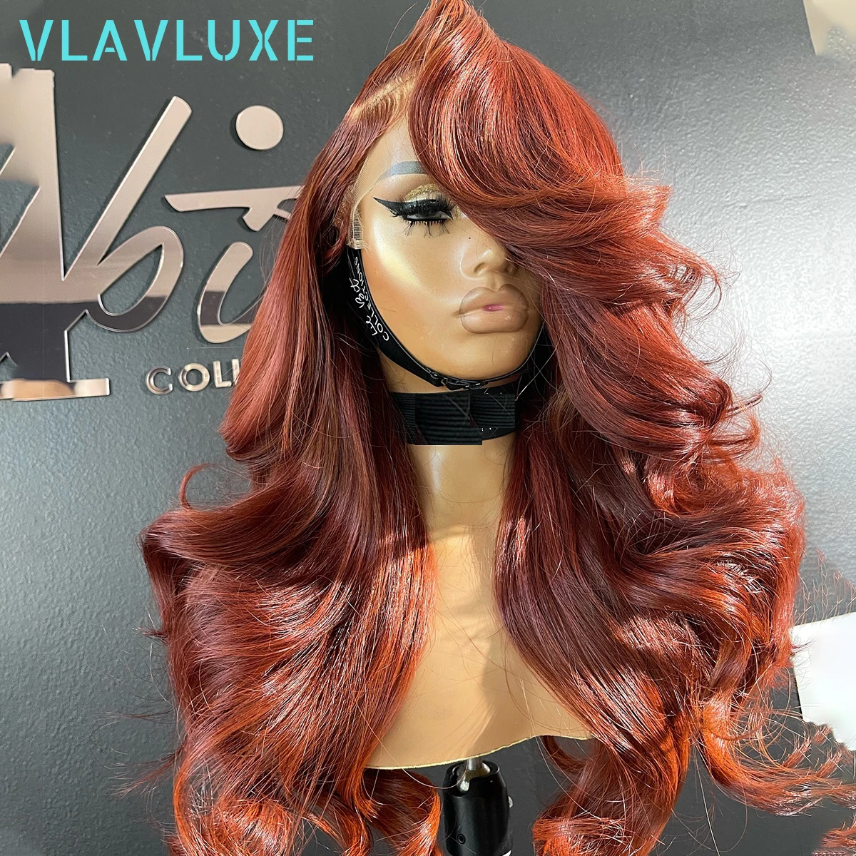 Orange Ginger 400 Density Glueless Curly Body Wave Curly Ready To Wear Wig 100% Human Hair 13x6 HD Transparent Lace Front Wig - Image 4