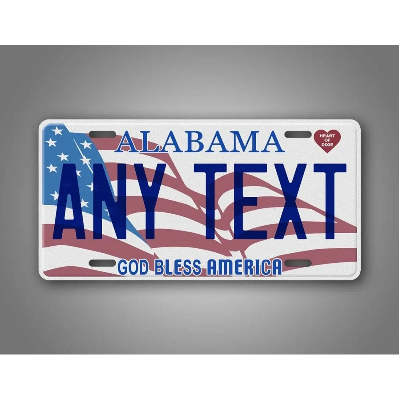 Alabama In God We Trust Custom Personalized Decorative Tag Home Decor Dustproof Waterproof (Only Decoration)