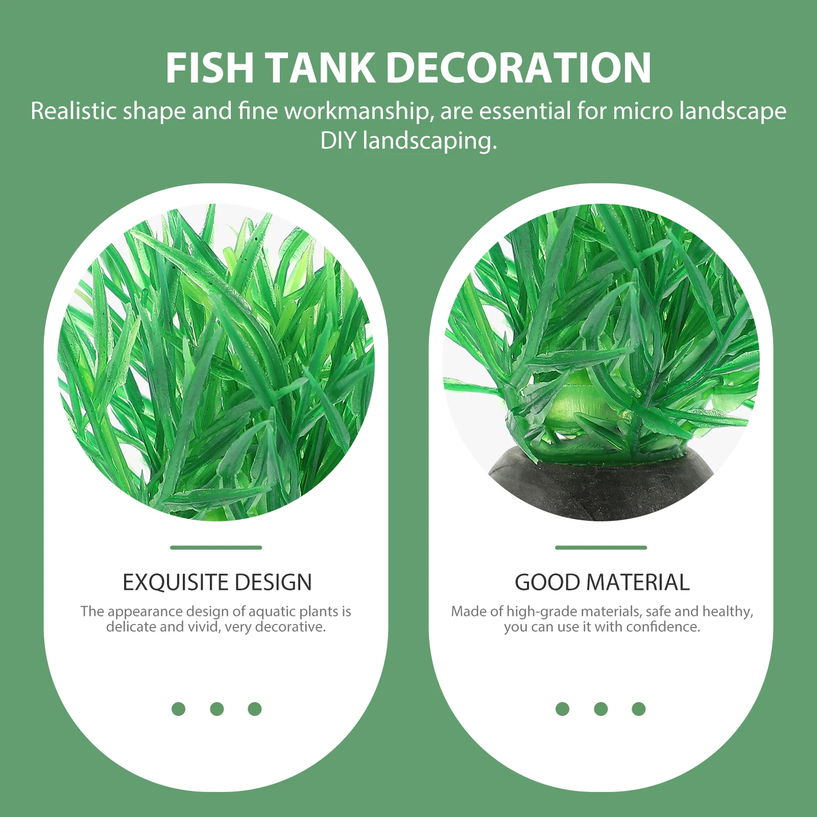 

20 Pcs Aquatic Decoration Plants Thick Bottom Fish Tank Plastic Betta Fresh Water Aquarium Decor Home Office Table Accessories