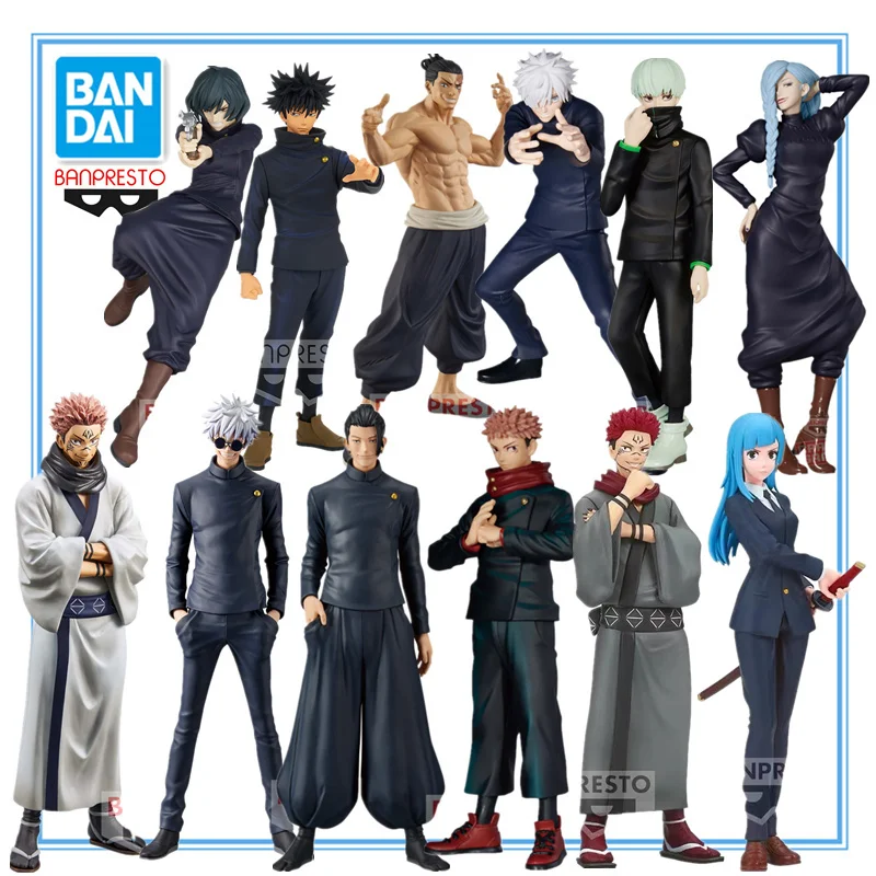 BANDAI-figuras de Anime originales de Jujutsu Kaisen Satoru Gojo Inumaki Toge Ryomen Sukuna Fushiguro Megumi Nanami Kento, regalo de Navidad