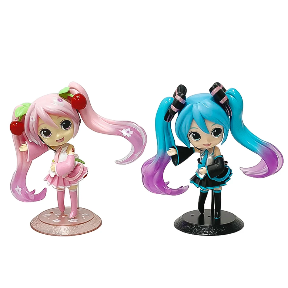 Hatsune Miku nouveau Anime 16 cm chanteur virtuel Manga Statue Figurines modèle jouets ordinateur bureau gâteau décoration jouets mignons