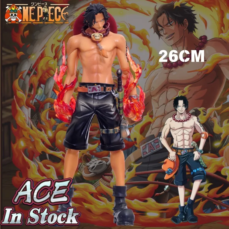 

26cm One Piece Fire Fist Ace Standing Pose Figure Anime Collectible Model PVC Bandai ZERO Series Perfect for Fans & Display