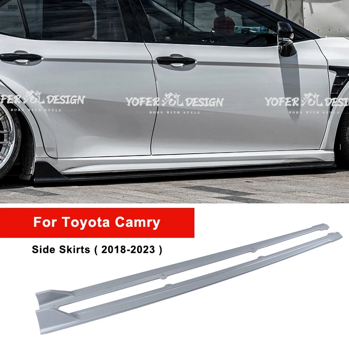 

Yofer factory wholesale car bumpers diffuser aprons primer exterior side skirts aprons accessories for Toyota Camry