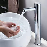 Kitchen Faucet Bathroom Sink Tap Automatic Motion Infrared Sensor Smart Touchless Faucet Water Tap Silver