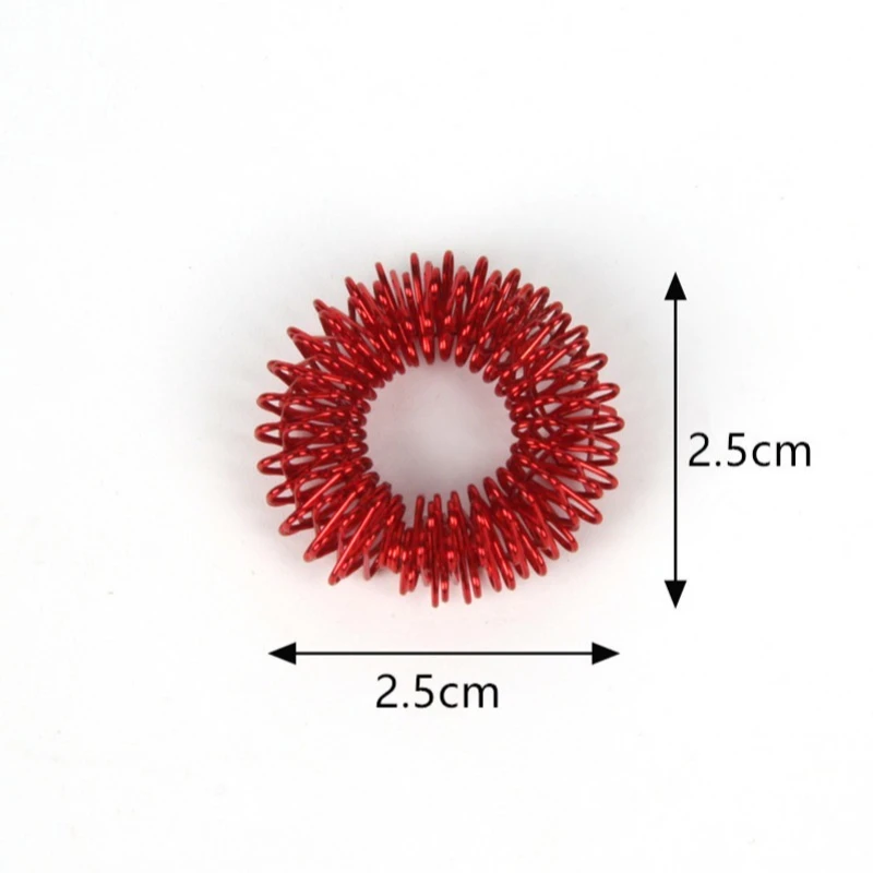 1/5PCS Acupressuur Ringen Spiky Zintuiglijke Vinger Ringen Volwassenen Stress Reducer Massager Acupressuur Ringen Vinger Massage Tool