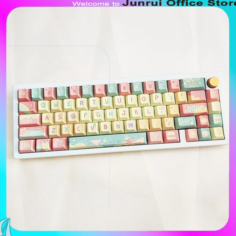 

Wish Exchange Store Mechanical Keyboard Keycaps Pbt Sublimation Original Factory Height Full Set Customized Game Office Keycaps