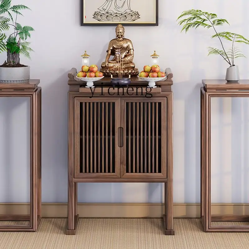 

XL household Chinese solid wood table incense case walnut modern Buddhist hall Buddhist platform