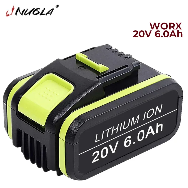 

Литий-ионный аккумулятор 20 в 6000 мАч для Worx WA3551 WA3551.1 WA3553 WA3553.2 WA3641