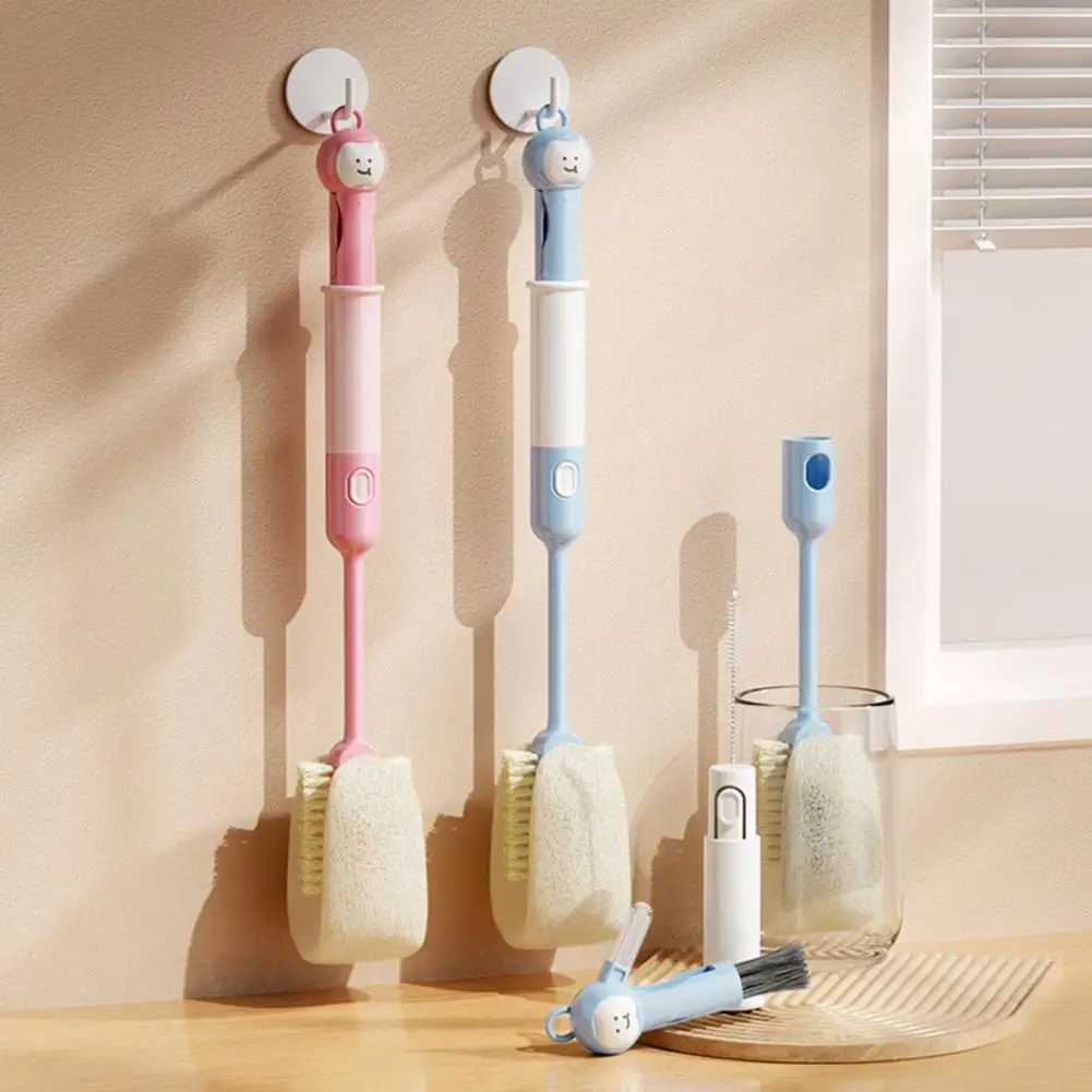 

1/2Pcs 6-in-1 Water Bottle Cleaning Brush Straw Cleaning Tool Multifunctional Bottles Straws Cups Mugs Scrubber Cleaning Tool