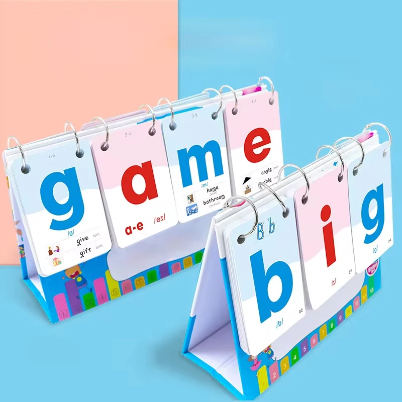 Kids Phonics Flashcards Spelling Words Desktop Calendar English Learnning Spelling Flip Cards Educational Vocabulary Toys