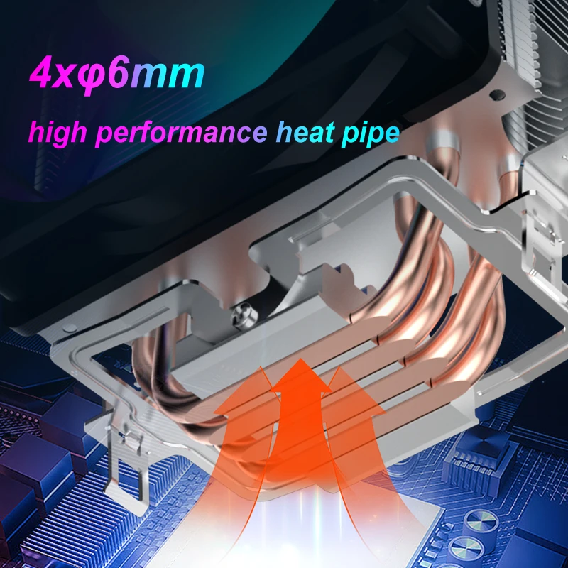 Imagem -02 - Power Train Lightning Z400 Radiador Heatpipe Rgb Cpu Air Cooler 120 mm Ventilador de Refrigeração Intel Lga1700 115x 1200 Amd Am5 Am4