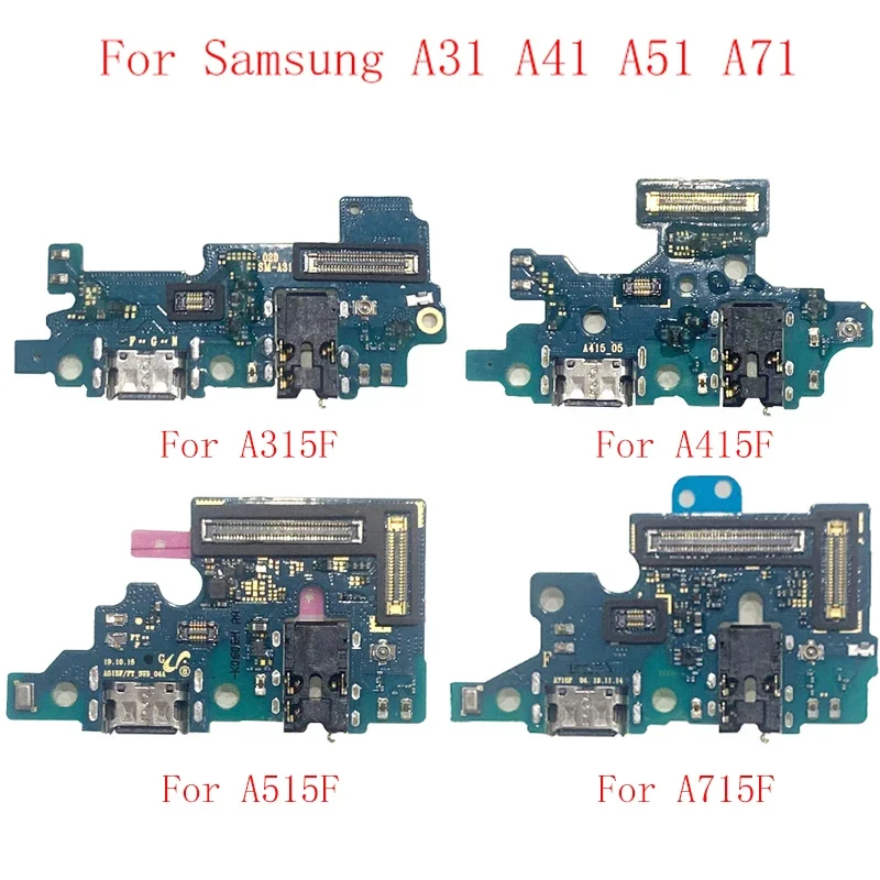 

USB-разъем для зарядки, запасные части для платы, гибкий кабель для Samsung A31, A315F, A41, A415F, A51, A515F, A71, A715, A716, USB-плата
