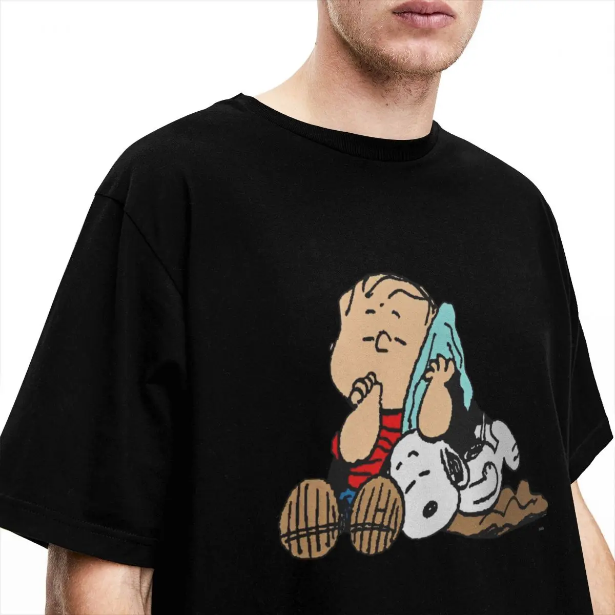 Peanuts Charlie Brown And Snoopy 100% Cotton T Shirts Popular Tee Shirt for Men\'s Summer Y2K Classic Design Short Sleeve Tees