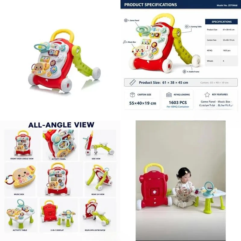 for Foldable Plastic Baby Walker Removable Design  Infants Toddlers Aged 0-3 Years Old