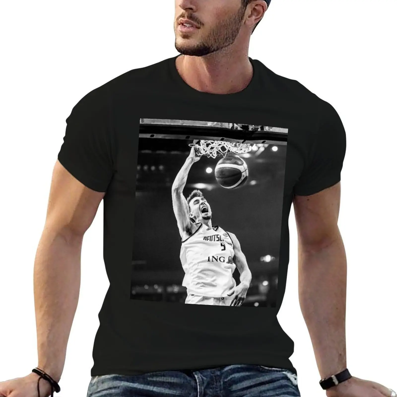 

Franz Wagner - Black & White T-Shirt man t shirts for men cotton t shirts man 100% T-Shirt