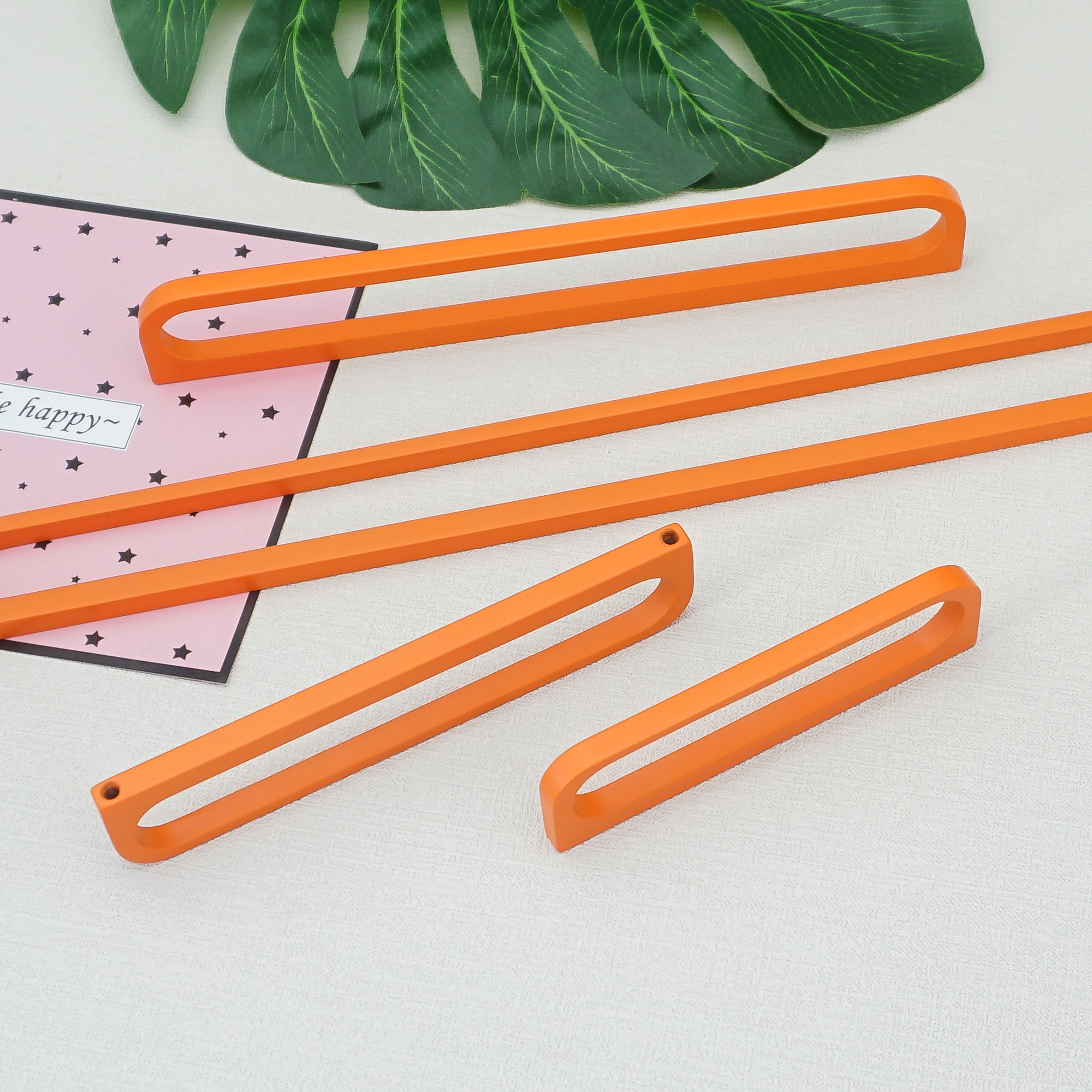 Orange Hollow Cabinet Handles Kitchen Cupboard Door Knobs Bedroom Long Wardrobe Pulls Modern Simple Furniture Hardware
