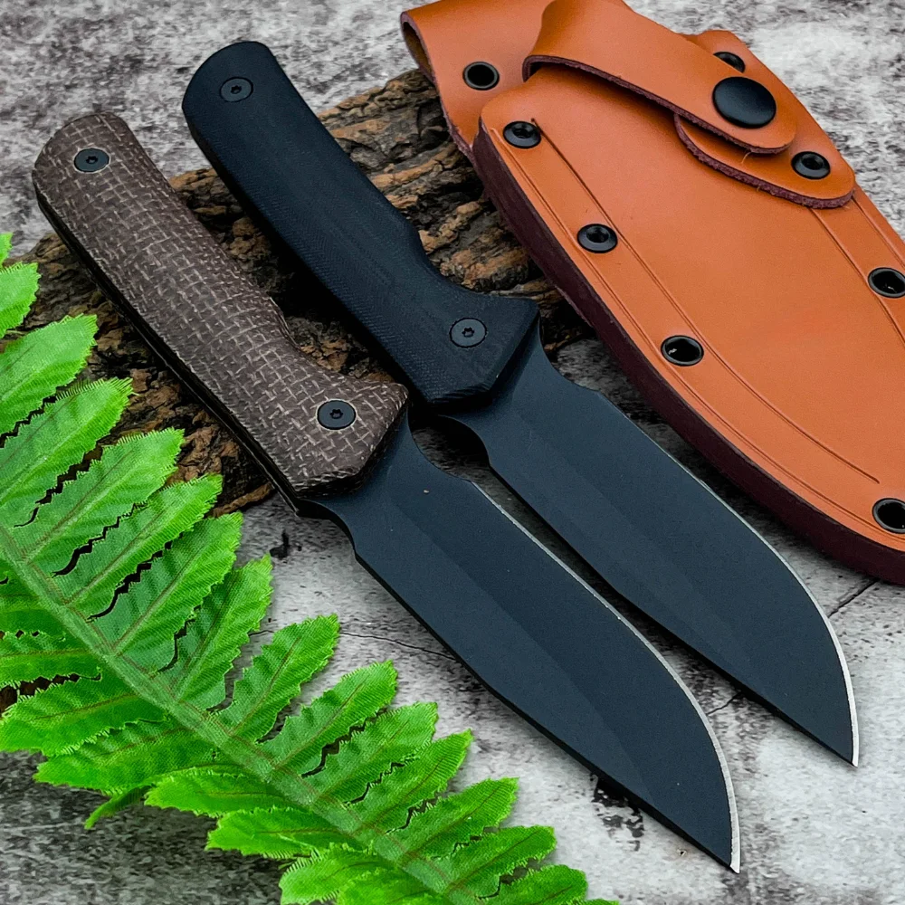0004 Portable Outdoor Fixed Knife with Sheath Wilderness Adventure Camping Fishing BBQ Backpacking Daily Utility Cutting Tool