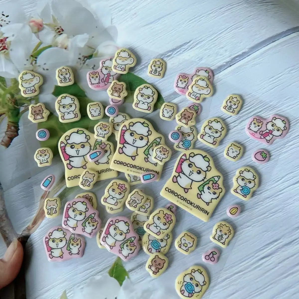 

Новые 3D-стикеры Kawaii Coro Coro Kuririn из пушистого хлопка для творчества, DIY, украшения студенческих тетрадей, материалы для рукоделия, игрушки