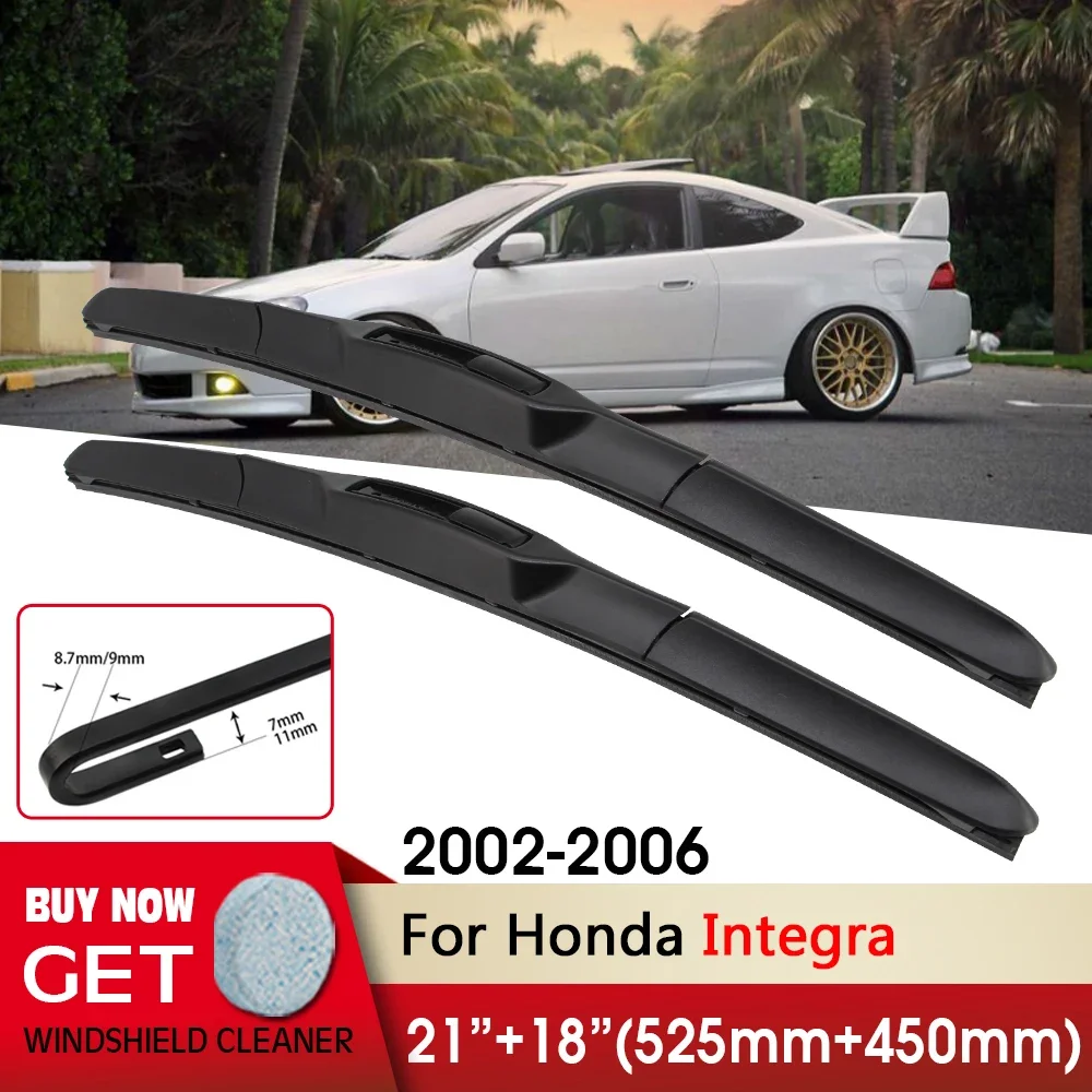 

Car Wiper RHD & LHD Front Wiper Blade 21"+18" For Honda Integra All year Model Fit U Hook Arm Windshield Windscreen Front Window