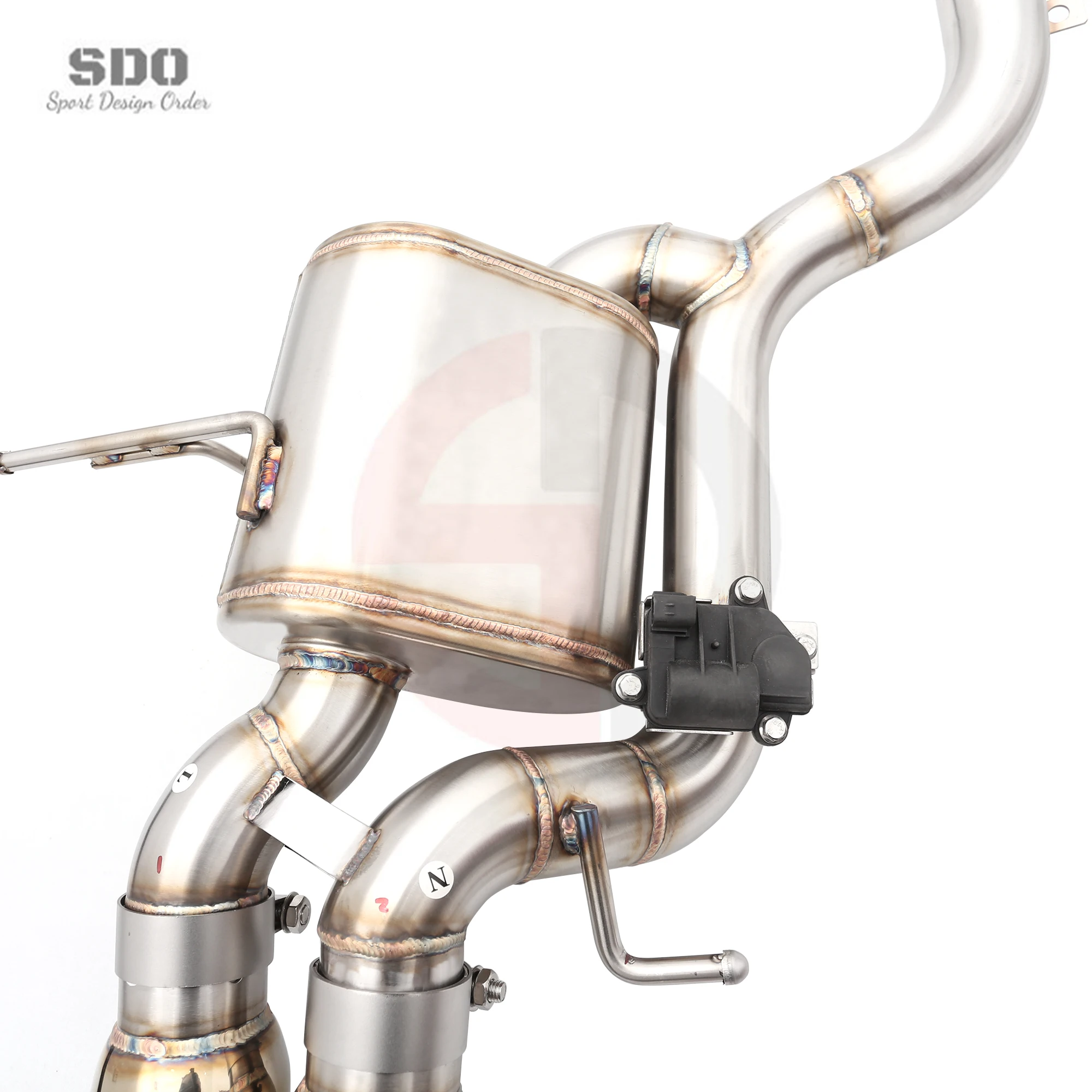 Tuning Axle Exhaust System for  Gran Turismo/GT 4.2/4.7 2007-2021Stainless Steel With Muffler/Valve and Matte Black Tip