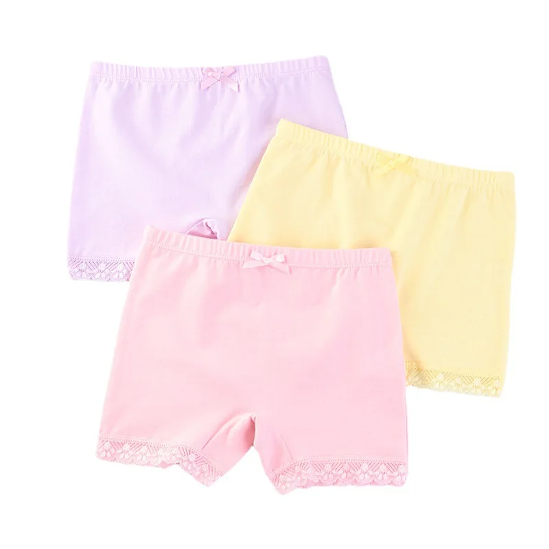 2pcs/Lot Summer Girls Safety Pants Class A Double Layer Pure Cotton Grade Thin Children\' Safety Children Bottom Kid Dance Pants