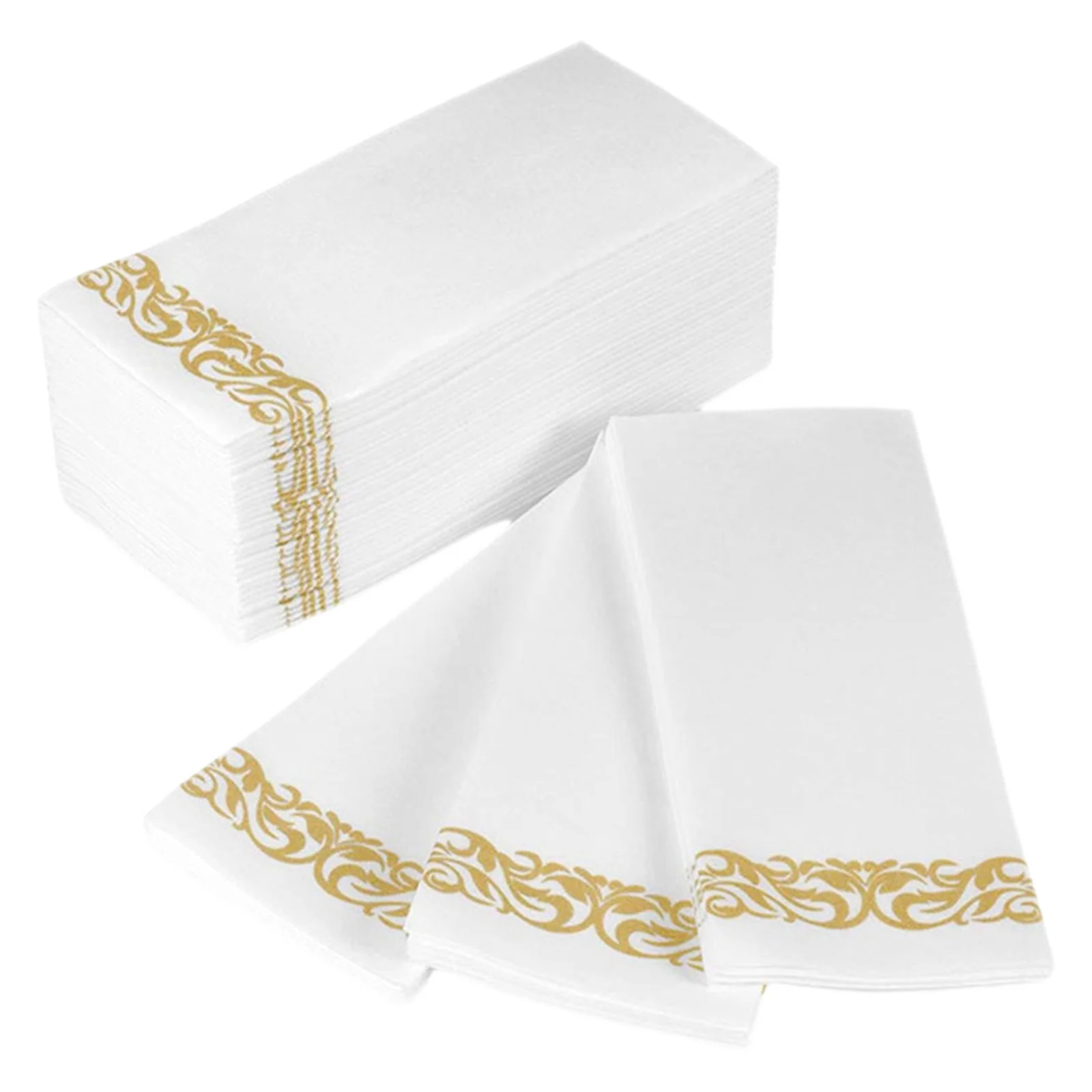 مناديل عشاء للاستعمال مرة واحدة 25 قطعة مناديل ورقية للحفلات الفضية لحفلات الزفاف والولائم والفنادق ديكور طاولة الضيوف لب الخشب القابل للطي