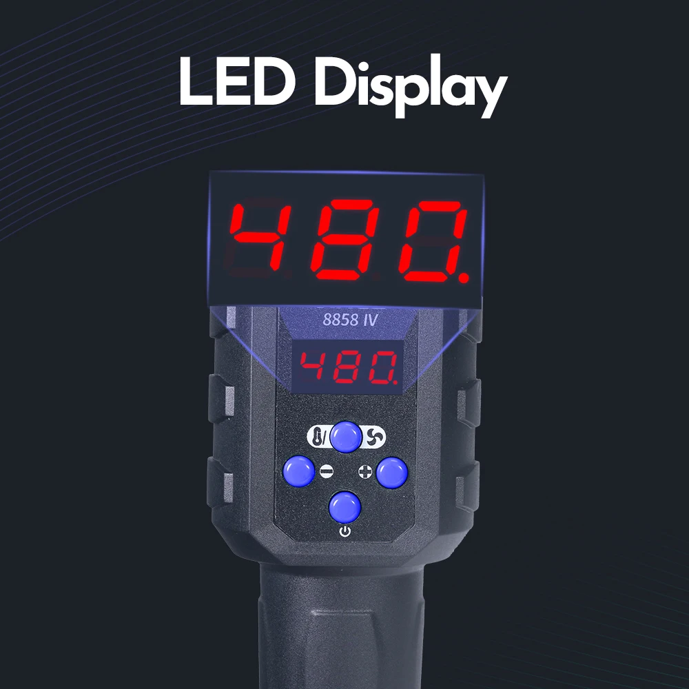 WEP Portable Hot Air Gun 700W Desoldering Station Digital Adjustable Temperature For SMD PCB Repair Tool, Local Fast Delivery